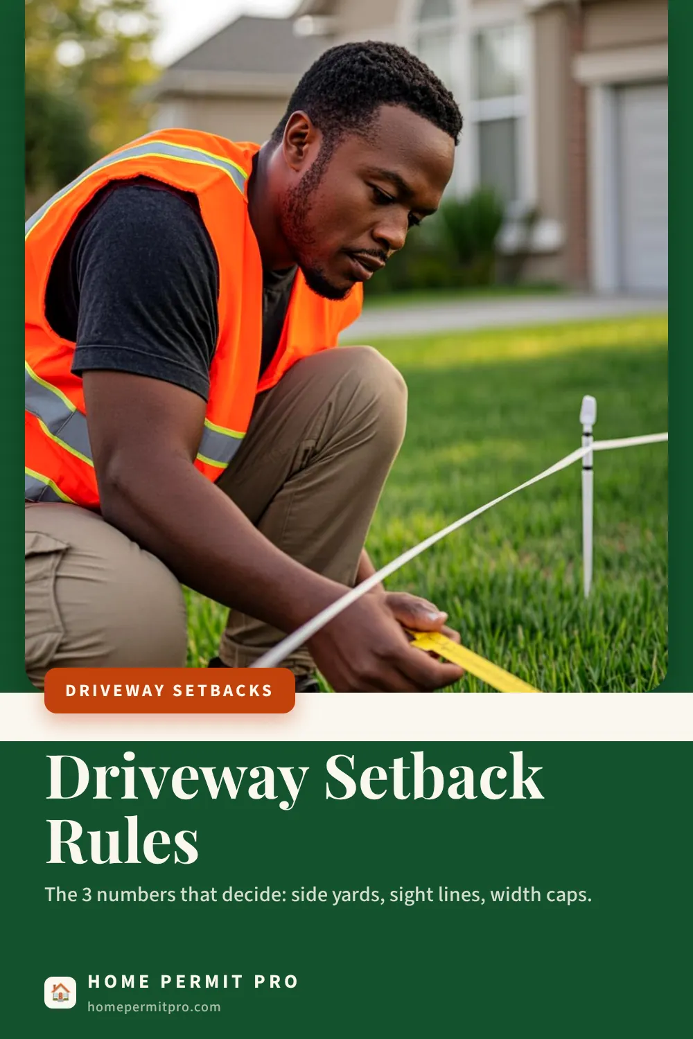 Measurement Number Line Infographic Driveway Setback Rules: The 3 Numbers That Decide | Home Permit Pro