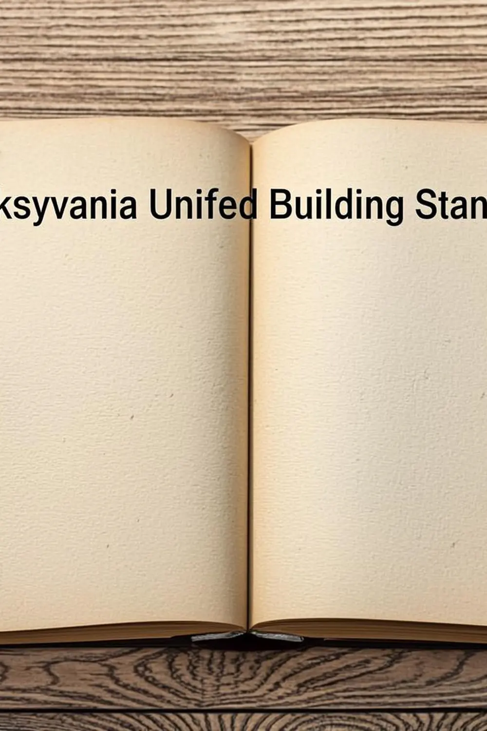 pennsylvania building code updates guide with the state uniform construction code book beside blueprints and a hard hat on a job site table