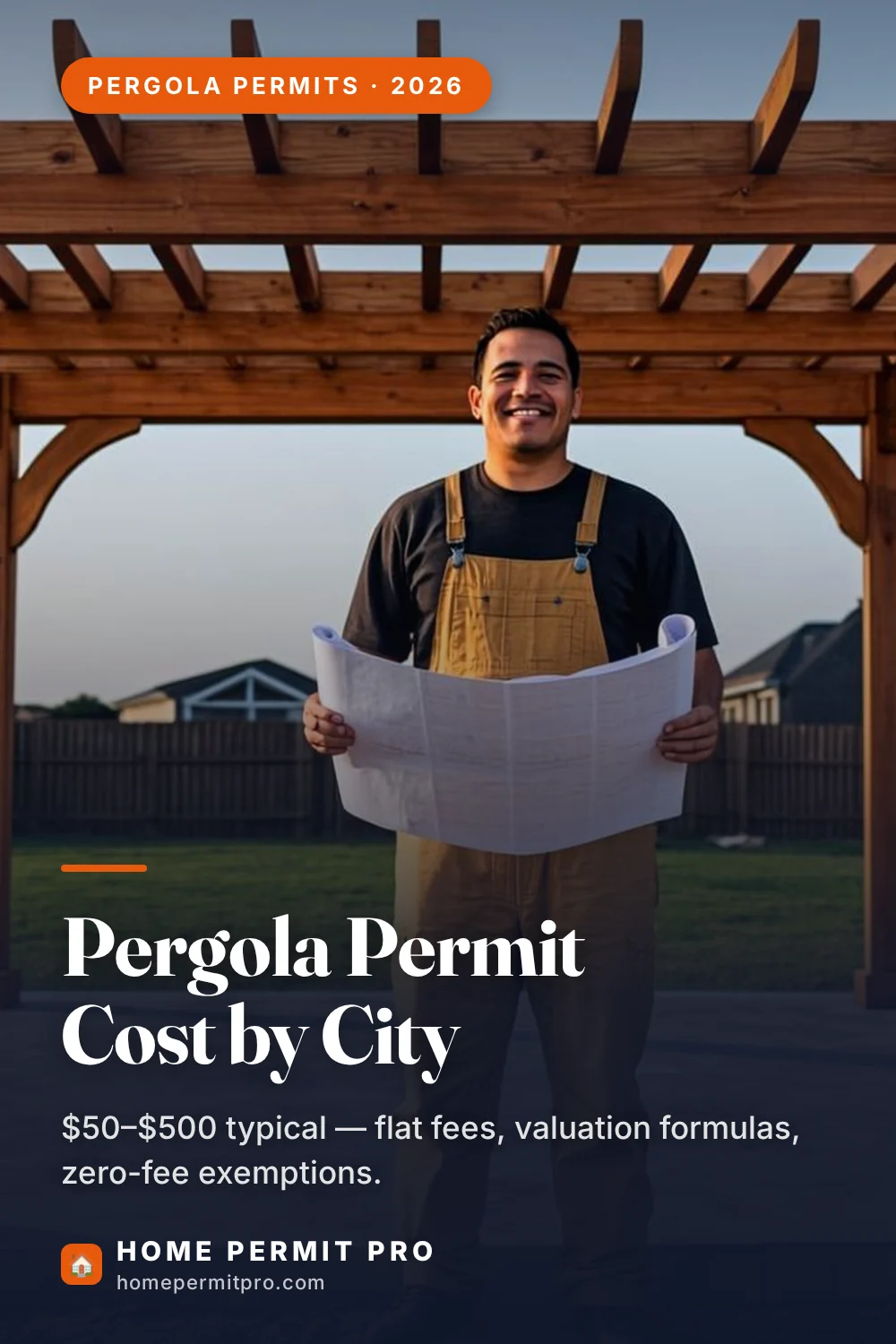 Pergola Permit Cost: Average Fees by City — complete guide (pin-size infographic)